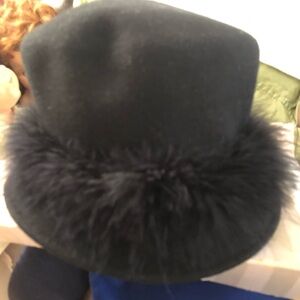 Hat with faux fur